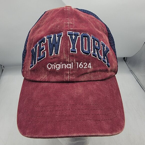 Robin Ruth New York Original Red Blue Trucker Hat Cap Casual Outdoors Adjustable - Picture 1 of 9